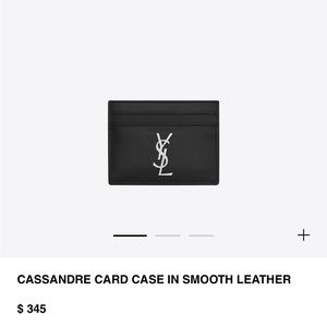 YSL CASSANDRE CARD CASE IN SMOOTH LEATHER